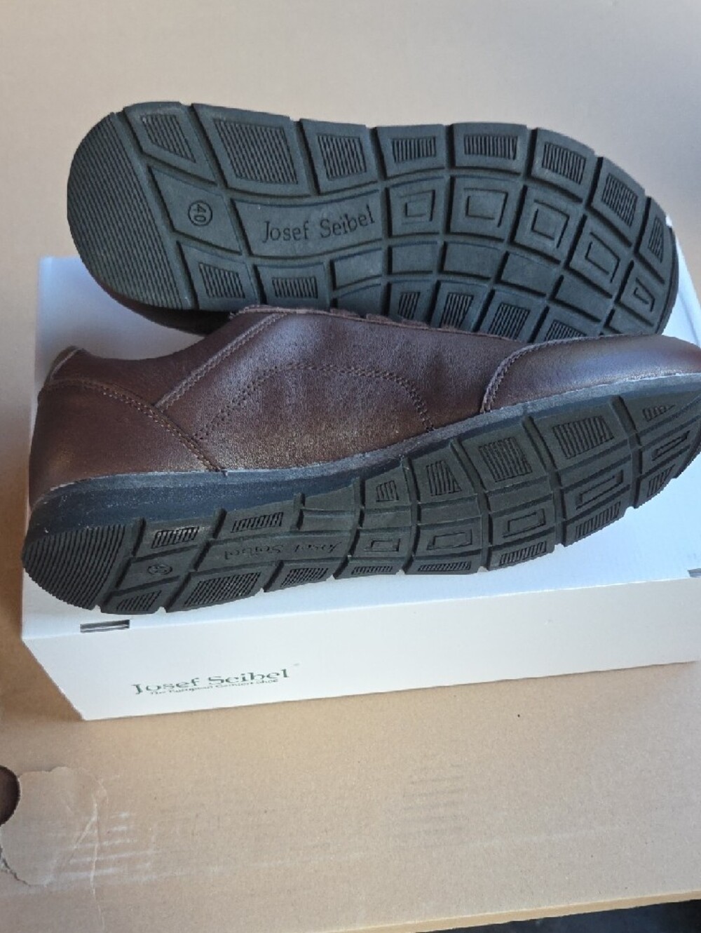 Josef Seibel Size 7 Men's Dark Brown Leather Lace-Up Sneaker NEW - Picture 6 of 9
